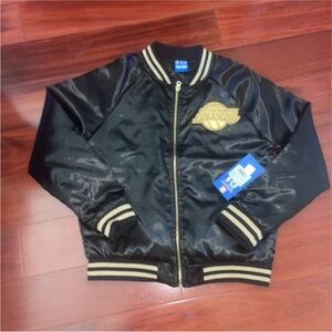 Ultra game Black and Gold Lakers Bomber Jacket